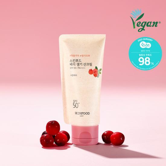Skinfood Berry Vitality Sunscreen 50ml SPF50+ PA++++ - K-Beauty sun care product for skincare protection.