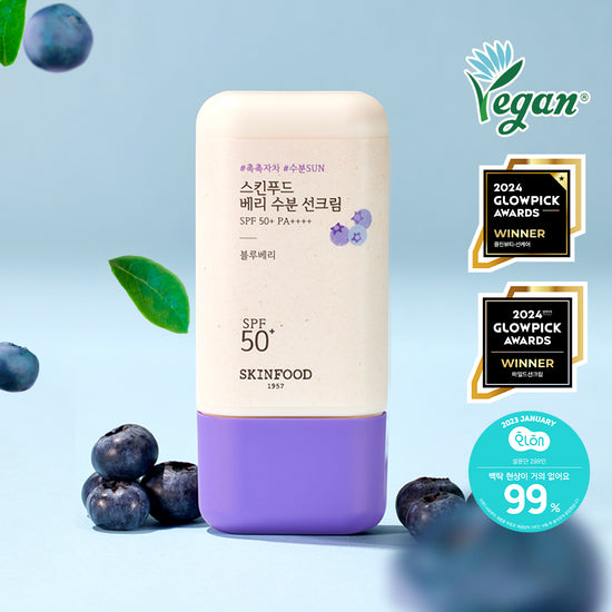 Skin Food Berry Hydrating Sunscreen 50ml SPF50+ PA++++ - K-Beauty skincare product designed for sun protection and hydration.