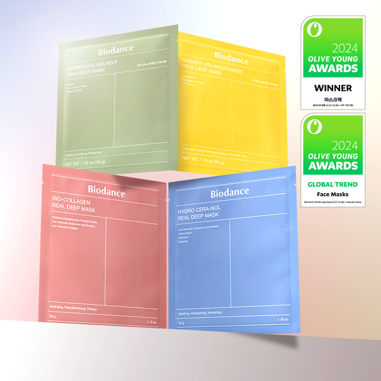 BioDance Real Deep Mask in Refreshing Sea Kelp variant - a single sheet skincare mask for rejuvenating and hydrating skin, part of K-Beauty collection.