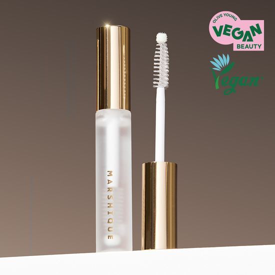 Marshique Enriched Vegan Eyelash Serum in a sleek bottle, designed to promote healthy and voluminous lashes, featuring the brand logo and product label.