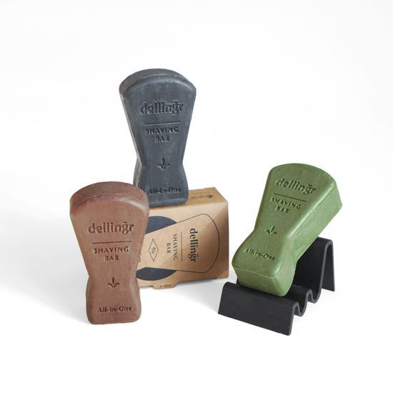 100g Delling All-in-One Shaving Bar for men, featuring Bifida, suitable for K-Beauty routine, displayed against a clean background.