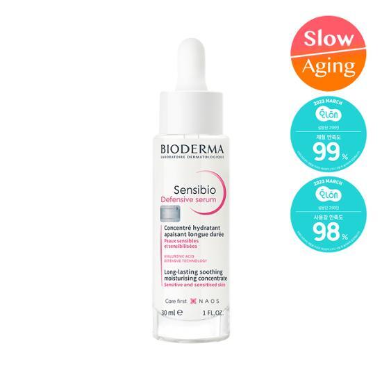 30ml bottle of Bioderma Sensibio Defensive Serum, a skincare essence designed for sensitive skin, showcasing its elegant packaging and K-Beauty formulation.