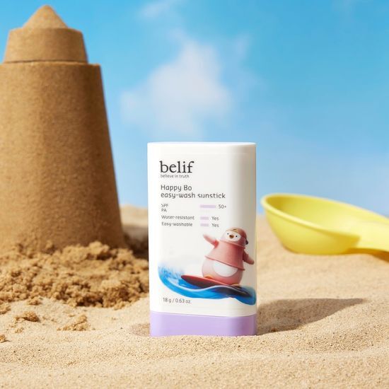 Belif Happy Bo Easy Wash Sun Stick 18g - K-Beauty sunscreen stick for effortless sun protection, ideal for skincare routines.
