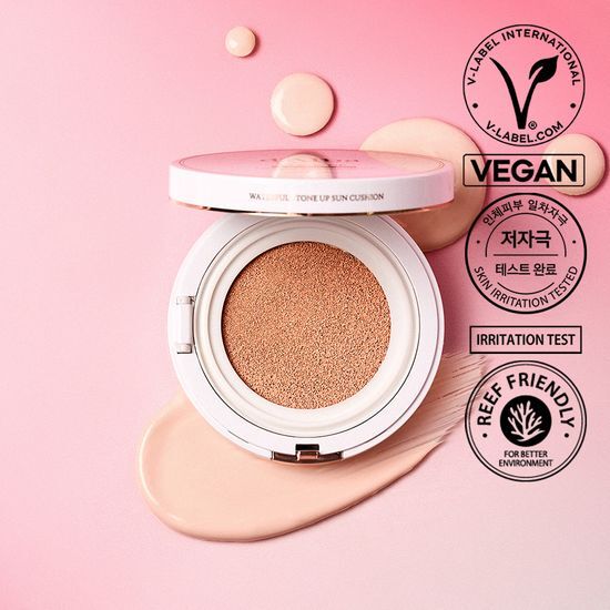 Dalba Waterful Tone-Up Sun Cushion 15g - K-Beauty sun care product for skincare protection and tone enhancement.