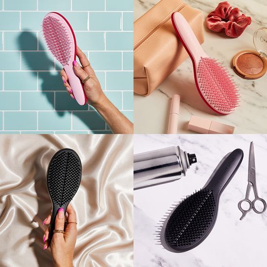Ultimate Styler Tangle Teezer in Jet Black - Innovative beauty tool for effortless hair styling and detangling.