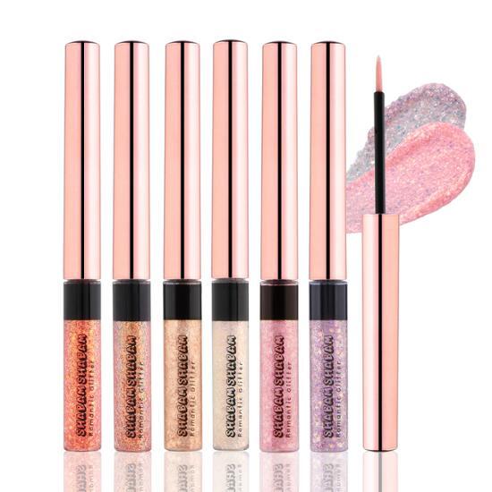 Alt text: Corinco Shabam Shabam Romantic Glitter set featuring 6 vibrant colors in Crescent Moonlight theme, ideal for crafts and decorations.