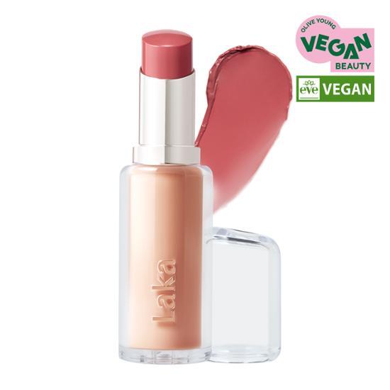 Image of Laka Bonding Glow Lipstick in 6 vibrant colors, showcasing the shade '201 Maze', perfect for adding a pop of color to your lips.