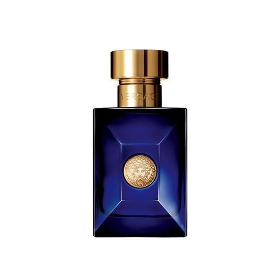 Versace Pour Homme Dylan Blue EDT in 30ml and 50ml bottles, a luxurious fragrance for men, showcasing elegance and sophistication.