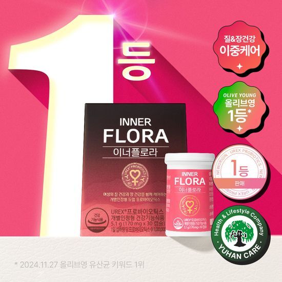 New Origin Inner Flora UREX Probiotics - 30 capsules of quality lactobacillus for vaginal health.