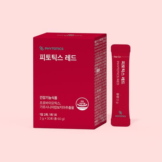 Alt text: Phytotics Red 30 Sachets - Dietary supplement in a sleek packaging, featuring the PHYSIOGEL logo, designed for health and wellness.