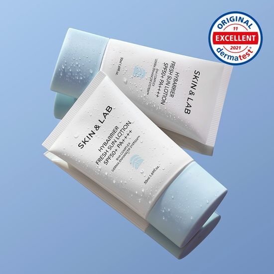 Skin & Lab High Barrier Fresh Sunscreen 50ml - K-Beauty skincare product for sun protection.