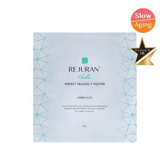 Alt text: Rejuran Healer Perfect Healing V Tightening Mask - 1 sheet, K-Beauty skincare product designed for rejuvenation and skin tightening.