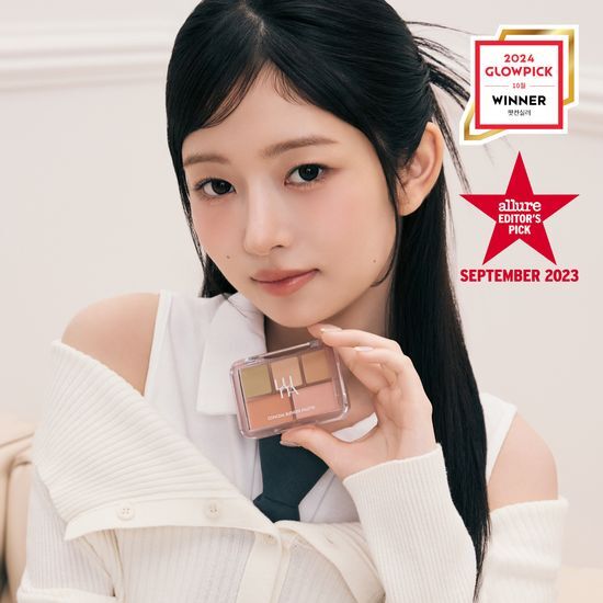 Alt text: Luna Conceal Blender Palette featuring 4 colors in the shade Pure Cover, suitable for flawless skin coverage, showcasing elegant packaging with a modern design.