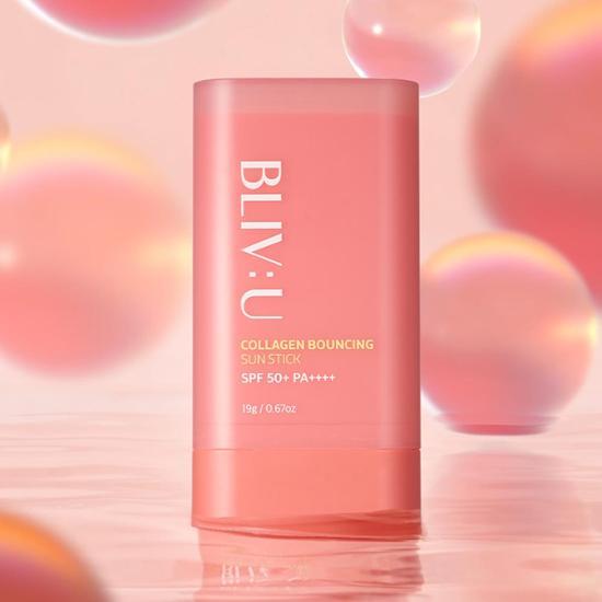 Collagen Bouncing Sunscreen Stick by Bleave You, 19g - K-Beauty skincare product designed for sun care, featuring a convenient stick format.