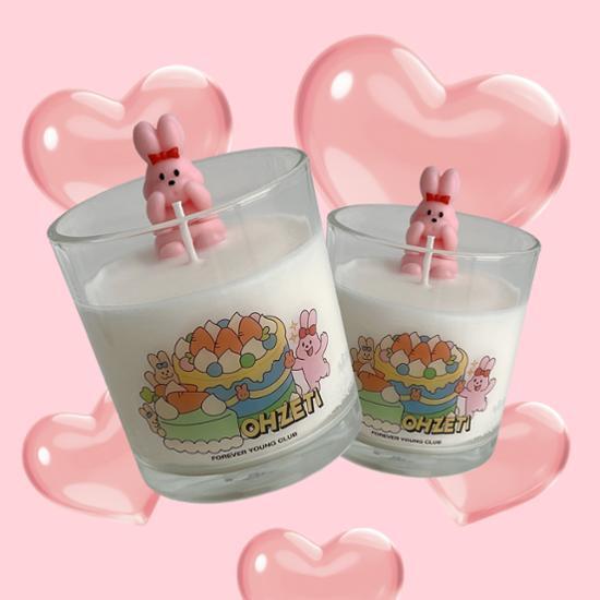 145g OZETI Little Bunny Candle (Type C) in a charming bunny design, perfect for adding a delightful fragrance to your space, part of the K-Beauty collection.