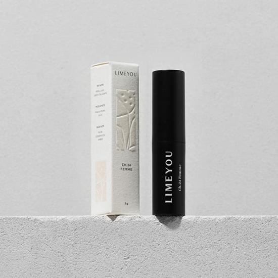 3g Limeu CH24 Floral Solid Perfume in a sleek container, showcasing a vibrant floral scent, perfect for on-the-go fragrance application.