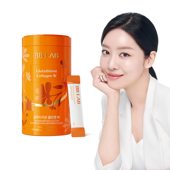 30 sachets of Bibi Lab Glutathione Collagen W, a 30-day supply for skin health and rejuvenation.