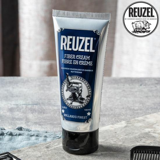 Riozel Fiber Cream 100ml for men, a premium styling product from Reuzel, offering a versatile hold for modern hairstyles.