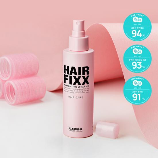 So Natural All Day Setting Up Hair Fixer 155ml - K-Beauty hair care product for styling and long-lasting hold.