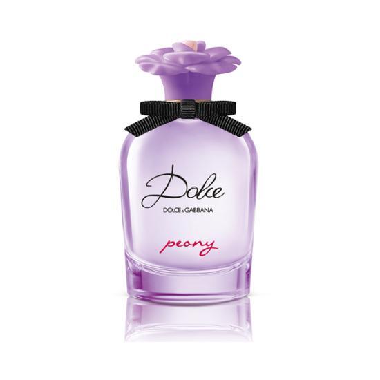75ml bottle of Dolce & Gabbana Dolce Peony Eau de Parfum, a luxurious floral fragrance for women, elegantly packaged.
