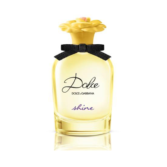 75ml bottle of Dolce & Gabbana Dolce Shine Eau de Parfum, showcasing a vibrant and elegant design, perfect for personal care and fragrance enthusiasts.