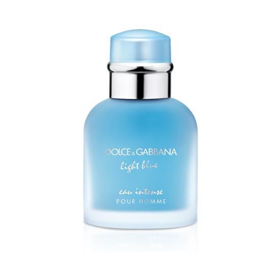 50ml bottle of Dolce & Gabbana Light Blue Pour Homme Intense EDP for men, showcasing a stylish design, ideal for fragrance enthusiasts.