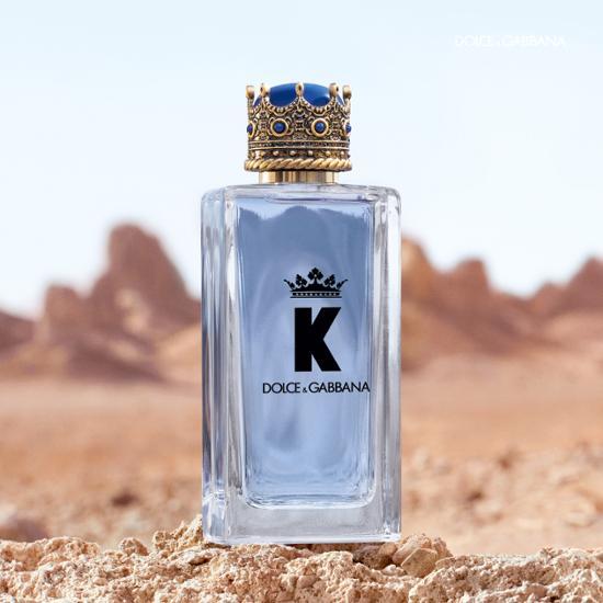 50ml Dolce & Gabbana K Eau de Toilette for men, showcasing luxury fragrance in a stylish bottle.