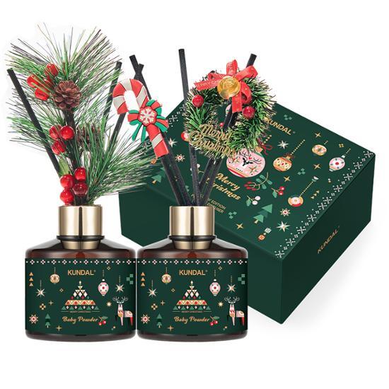 200ml Kundal Black Cherry Perfume Diffuser in Christmas Edition, showcasing K-Beauty fragrance for a festive ambiance.