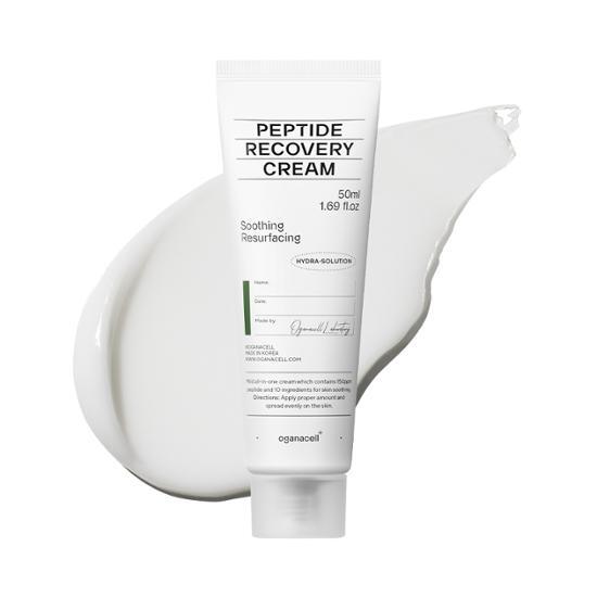 50ml Oganacell Peptide Recovery Cream, a K-Beauty moisturizer designed for effective skin recovery and hydration.