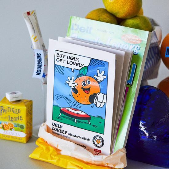 Ugly Lovely Nourishing Hydrating Mandarin Mask - K-Beauty skincare sheet mask for hydration and nourishment, featuring vibrant packaging.