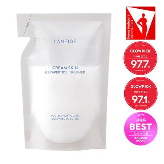 Laneige Cream Skin 170ml Refill - Hydrating skincare toner and mist from K-Beauty, ideal for enhancing skin moisture and radiance.