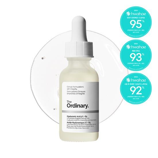 30ml bottle of The Ordinary Hyaluronic Acid 2% + B5 serum, a hydrating skincare product for healthy, glowing skin.