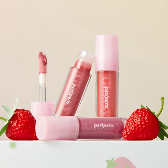 Peripera Ink Glasting Lip Gloss in shade 08 Love of Fate, featuring a glossy finish and vibrant color.