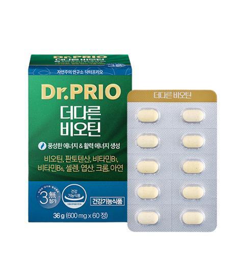 Dr. Prio High-Potency Biotin and Pantothenic Acid 60 Tablets - Essential supplement for healthy hair, skin, and nails.