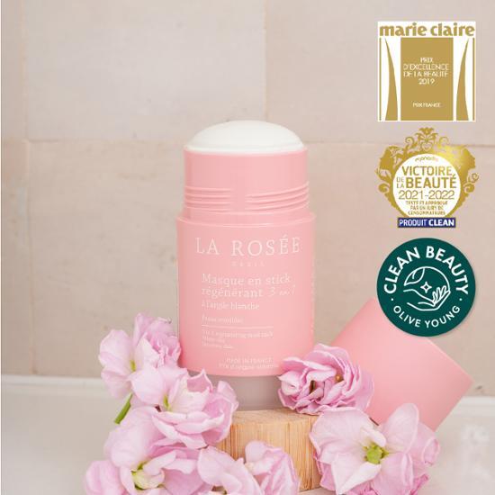 La Rose White Mud Stick Mask 75ml - Pore-enhancing tone-up mud pack for skincare, featuring K-Beauty formulation.