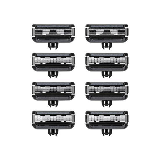 Alt text: Pack of 8 Kai AUGER Razor Blades for men's beauty, ideal for precise shaving and grooming.