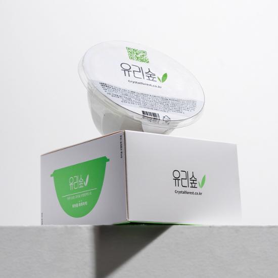 Single-use Glass Forest Modeling Pack (28g) for skincare, featuring K-Beauty crystal forest ingredients, ideal for rejuvenating masks.