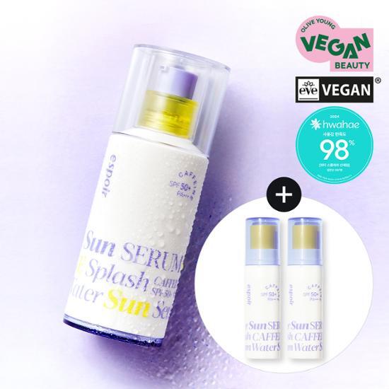 Espoir Water Splash Sun Serum 50ml with bonus 10ml, SPF50+ PA+++ for effective sun protection in skincare, ideal for K-Beauty enthusiasts.