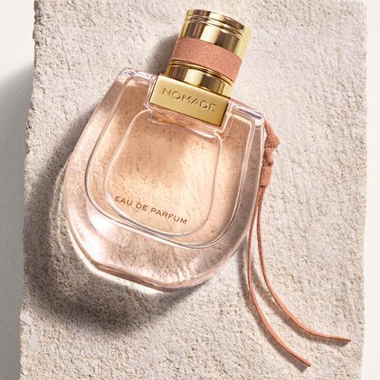 Chloé Nomade Eau de Parfum in 30ml and 50ml bottles, a sophisticated fragrance for women, featuring elegant packaging, ideal for K-Beauty enthusiasts.
