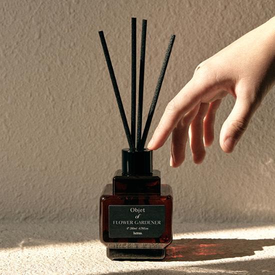 Set of 2 Hetrass Object Diffusers (200ml) in Damyang Bamboo Forest variant, designed for enhancing ambiance with fragrance.