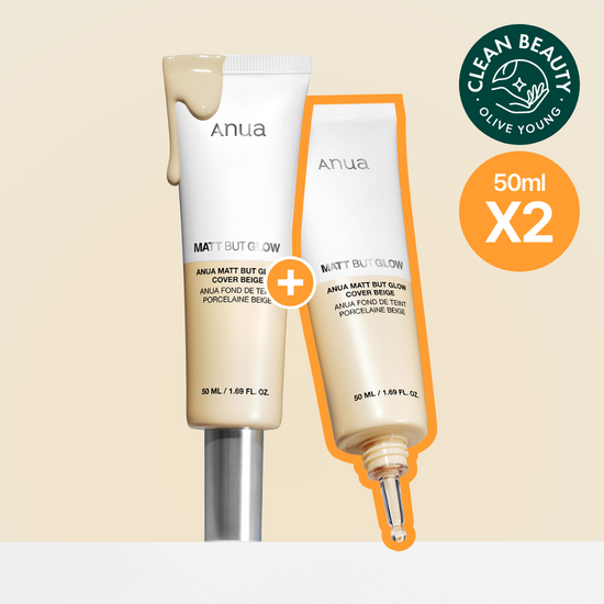 Anua Matte Velvet Glow Cover Beige 50ml - Set of 2, K-Beauty skincare product for a radiant finish.