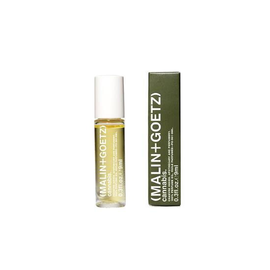 Malin + Goetz 9ml Cannabis Perfume Oil - A luxurious fragrance in a sleek bottle, perfect for personal care and cosmetics enthusiasts.