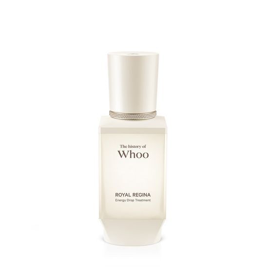 75ml bottle of The History of Whoo Royal Regalia Energy Drop Treatment, a luxurious K-Beauty skincare product designed to enhance skin vitality and radiance.