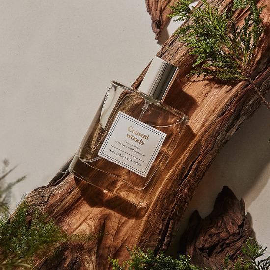 50ml Aro Coastal Woods EDT fragrance bottle, representing K-Beauty personal care.