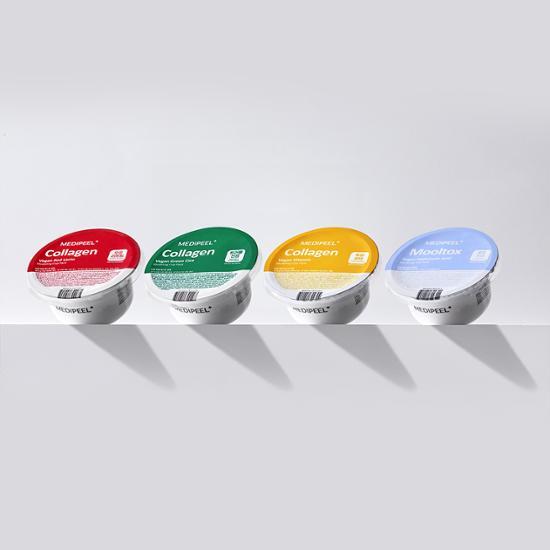 Medifil Vegan Collagen Modeling Pack in Hyaluronic Acid variant, featuring vibrant packaging and designed for skincare enthusiasts, part of the K-Beauty collection.