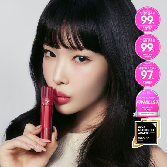 Tony Moly Perfect Lips Shocking Lip Tint in shade N09 Plum Shocking, featuring a vibrant plum color and sleek packaging.