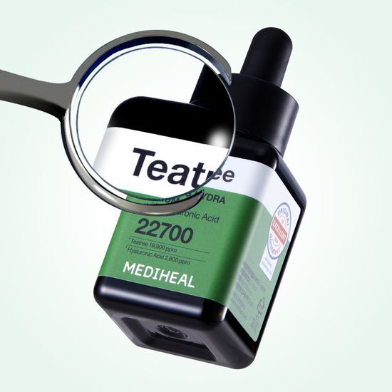 40ml Mediheal Tea Tree Calming Hydration Serum for skincare, featuring soothing tea tree extract, ideal for calming and hydrating the skin.