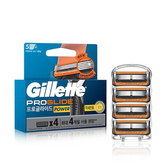 Gillette ProGlide Power Razor Blades pack of 4, designed for a smooth shaving experience, ideal for men's beauty and grooming.