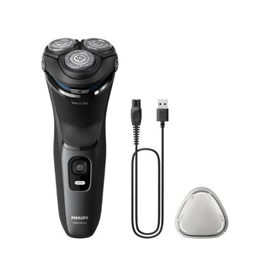 Philips Electric Shaver S3000 Series S3145/00 for men's grooming, featuring advanced shaving technology for a smooth and comfortable shave.