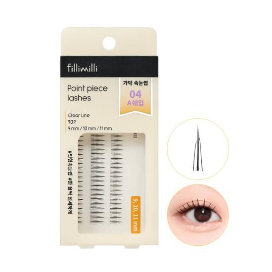 Alt text: Filimili Pointed Lash Strips 04 A Shape (90P) - K-Beauty beauty tool for enhancing eye makeup, ideal for achieving dramatic lashes.